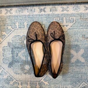 Loeffler Randall leopard mesh flat